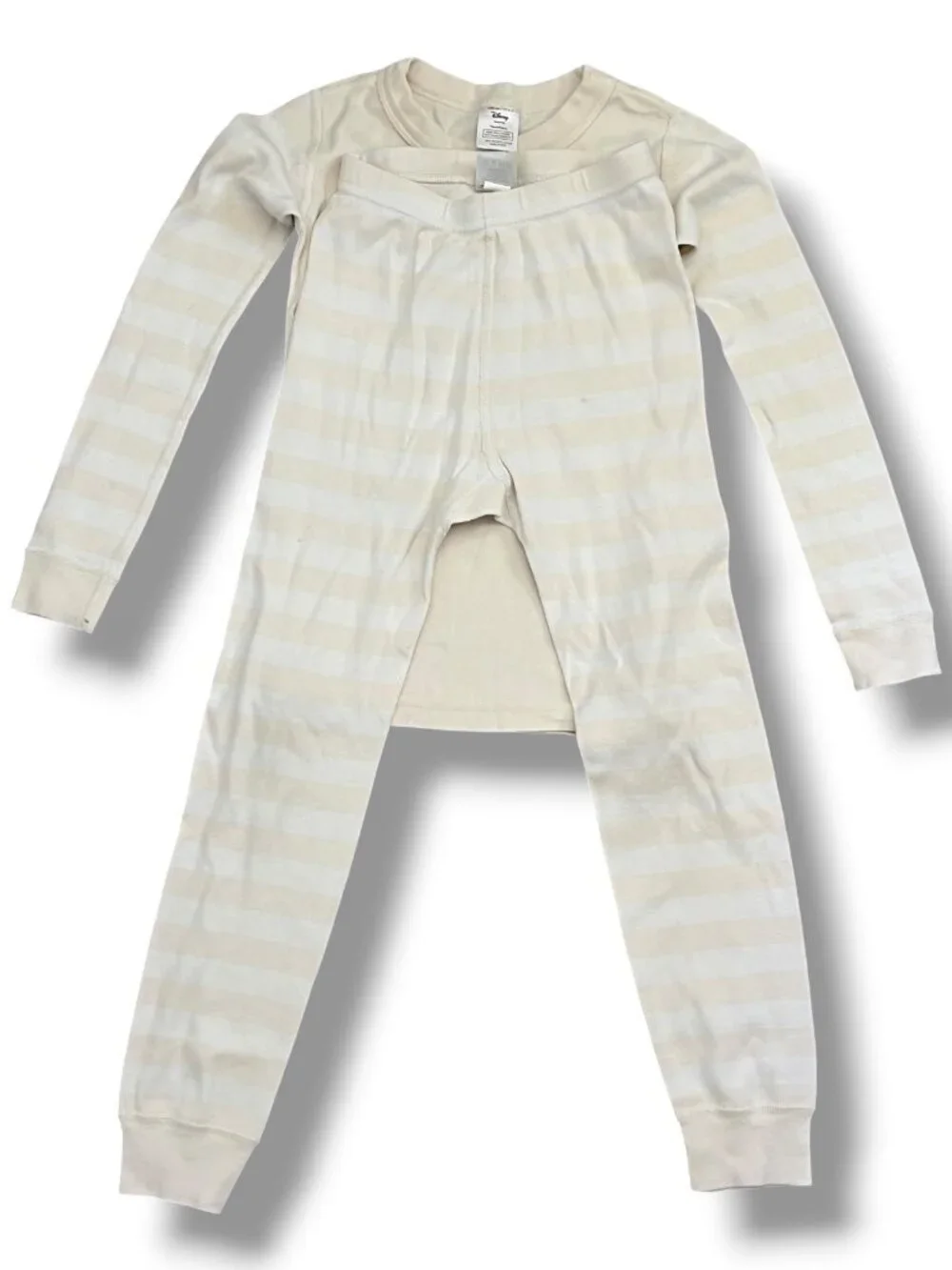 Hanna Andersson Yellow White Striped Organic Disney Moana Pajama Set Size 6-7Y